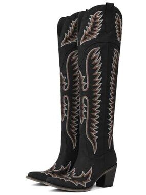 Cowboy Boots for Women Over The Knee Western Cowgirl Tall Boots
